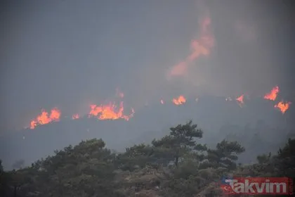 SON DAKİKA: Marmaris’teki orman yangını karşı alevlerle önlendi