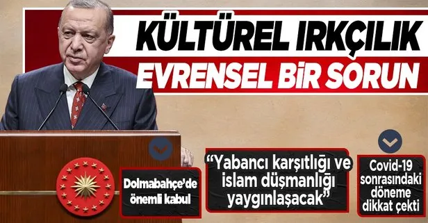 Son dakika: Başkan Erdoğan Dolmabahçe’de Uluslararası Demokratlar Birliği heyetini kabul etti