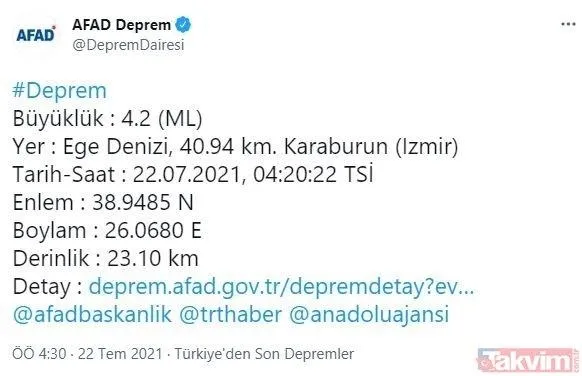 Son dakika: İzmir açıklarında son 1 saatte 47 adet deprem meydana geldi-2