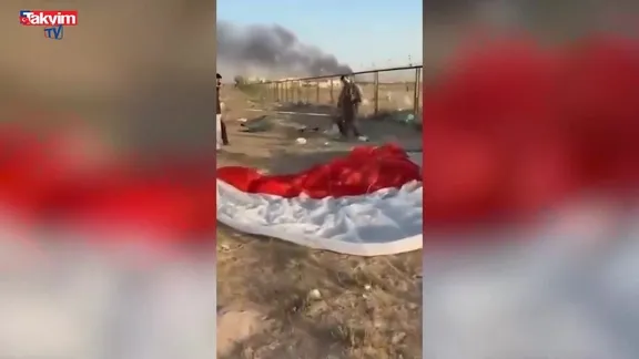 Kuveyt'te düşen ABD uçağı pilotunun teslim alınma anları!