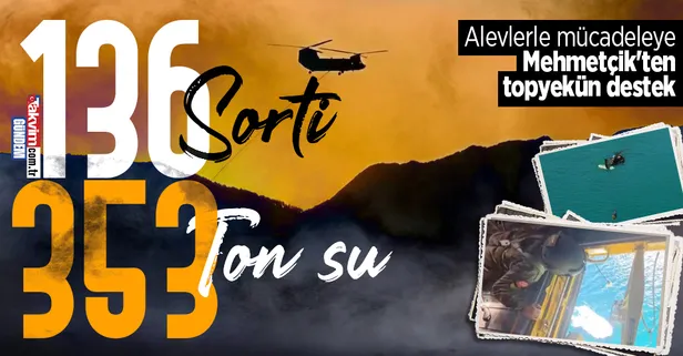 Türk Silahlı Kuvvetleri'nden yangınla mücadeleye destek: 16 ton yangın bombası atıldı