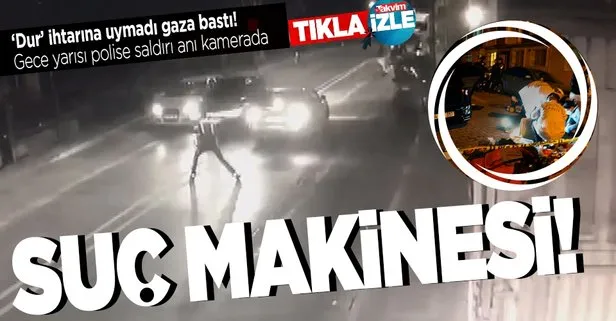 Polise saldırı anı kamerada!