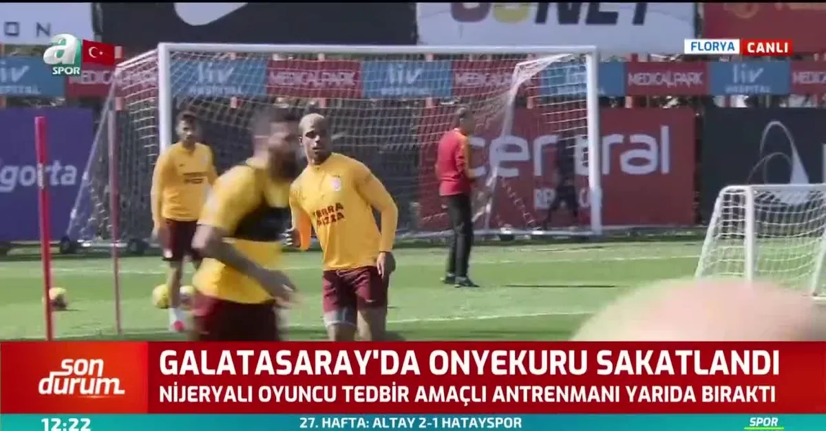 Galatasaray'da Henry Onyekuru idmanı yarıda bıraktı