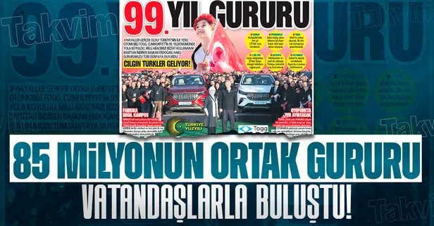 85 milyonun ortak gururu Togg, Cumhuriyet Bayramı’nın 99’uncu yılında vatandaşlarla buluştu