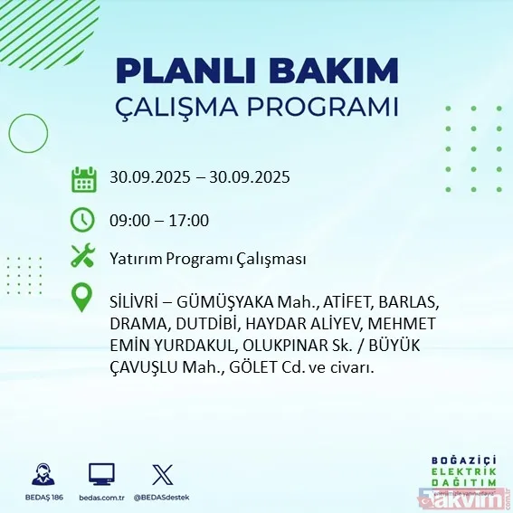 İstanbul’un 23 ilçesinde elektrikler kesilecek! 30 Eylül 2025 BEDAŞ kesinti listesi - 9