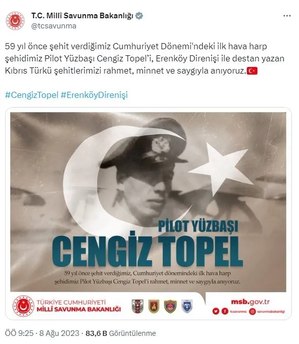 milli-savunma-bakanligindan-kibris-sehidi-cengiz-topel-icin-anma-mesaji-1691483001419.jpg Milli Savunma Bakanlığından Kıbrıs şehidi Cengiz Topel için anma mesajı-1