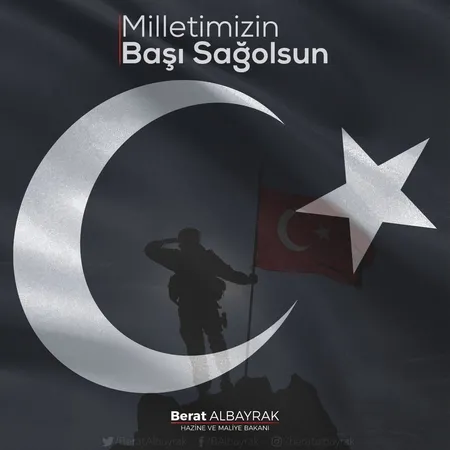 Bakan Berat Albayrak'tan şehitlerimiz için taziye mesajı-1