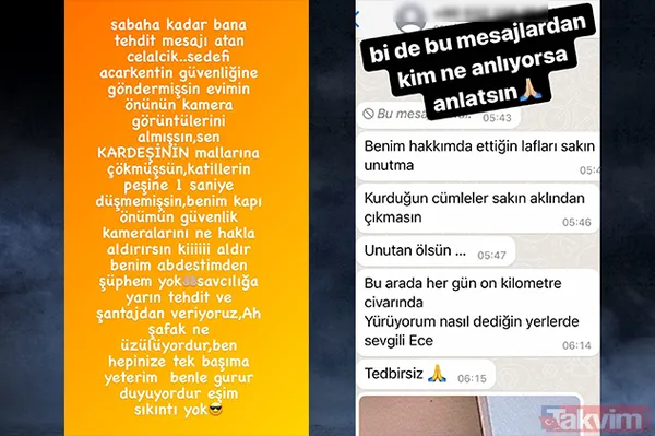 Ece Erken öldürülen eşi Şafak Mahmutyazıcıoğlu’nun kardeşi tarafından tehdit edildiğini açıkladı! Mesajları tek tek ifşa etti - 7