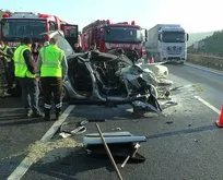 Kuzey Marmara Otoyolunda feci kaza! 1 ölü, 1 ağır yaralı