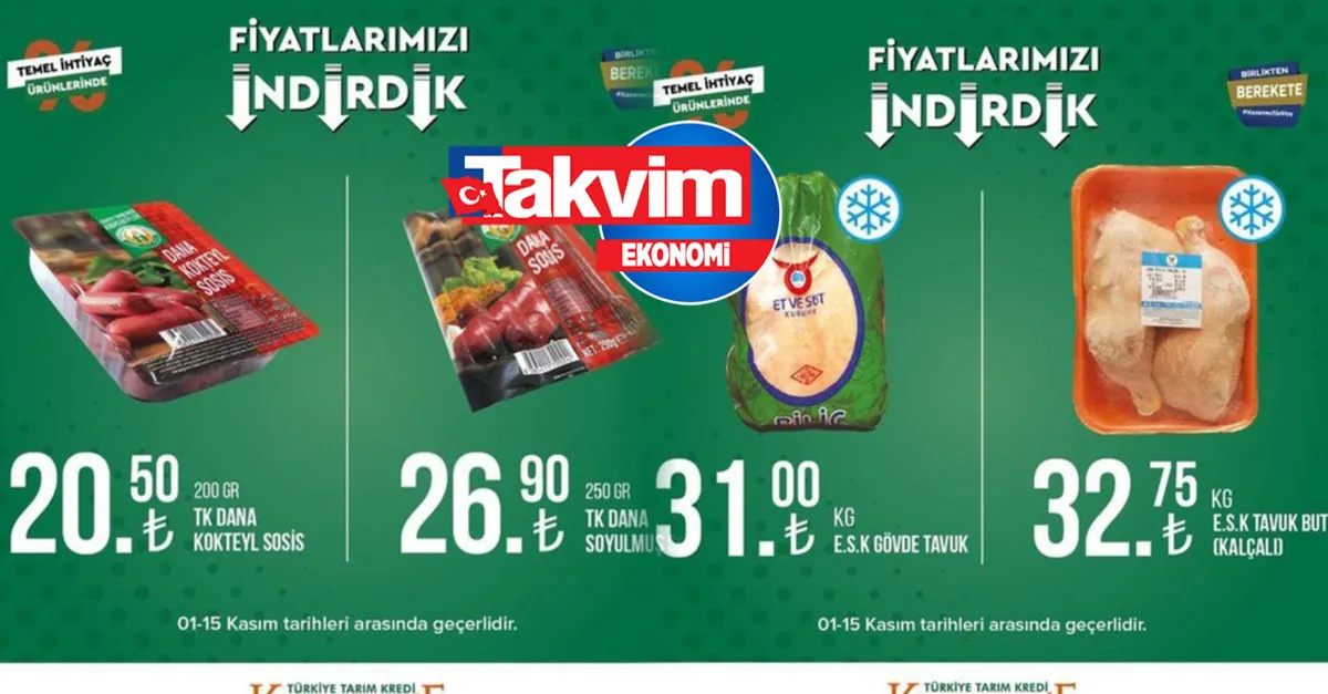 Büyük indirim devam ediyor! Kasım 2022 Tarım Kredi Kooperatif Marketleri indirimli ürünler LİSTESİ! Fiyatı 14 TL’ye düştü! Et-süt ürünleri, meyve...