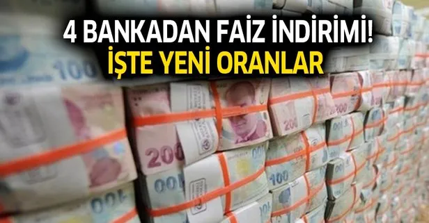 4 bankadan faiz indirimi! ING, Ziraat Bankası, Halkbank, ING...