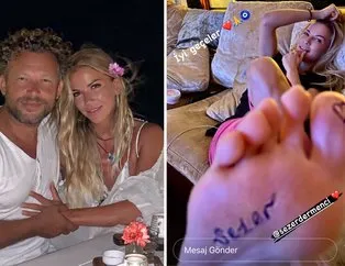 Ivana sevgilisinin adını bakın yaza yaza neresine yazdı!