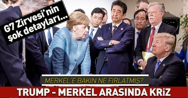 Trump Merkel'e şeker fırlatmış