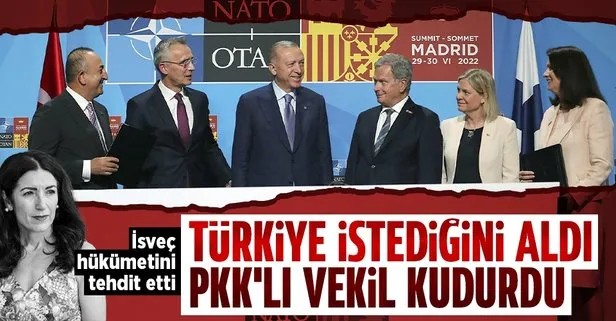 SON DAKİKA: İsveç NATO için Türkiye’nin taleplerini kabul etti! PKK’lı vekil Emine Kakabaveh İsveç hükümetini tehdit etti
