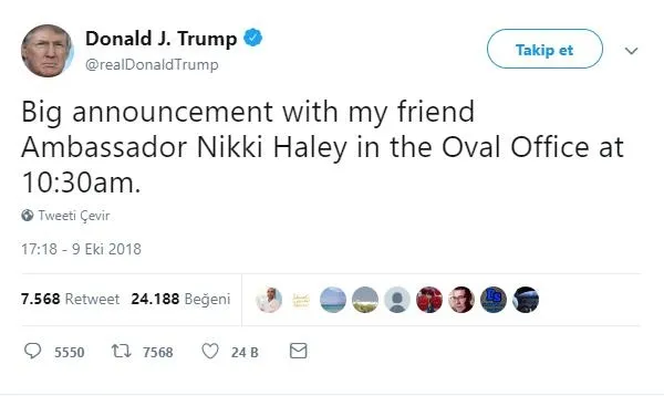 ABD'nin BM Daimi Temsilcisi Nikki Haley istifa etti! Nikki Haley kimdir?-3