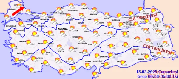 15 Mart 2025 Cuma Yurtta Hava Durumu Tsi 00:00 06:00