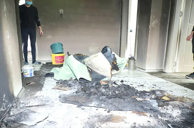 Hakkari'de korkutan yangın! Öğrenciler gözyaşlarına hakim olamadı