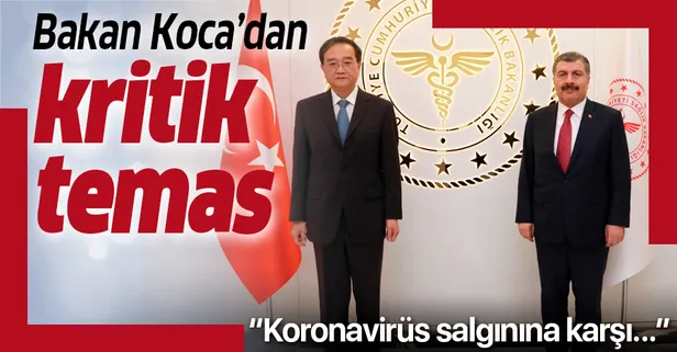 Son dakika: Bakan Koca, Çin Halk Cumhuriyeti Ankara Büyükelçisi Deng Li ile görüştü