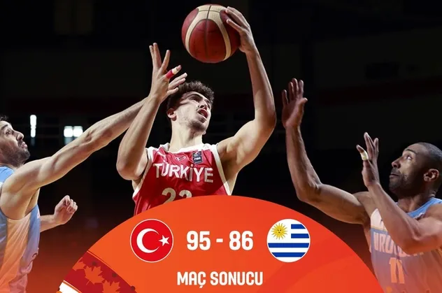 12 Dev Adam elemelere galibiyetle başladı | Maç sonucu: Türkiye 95-86 Uruguay