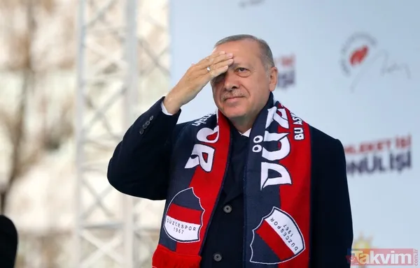 Başkan Erdoğan'a Düzce'de sevgi seli! - 16