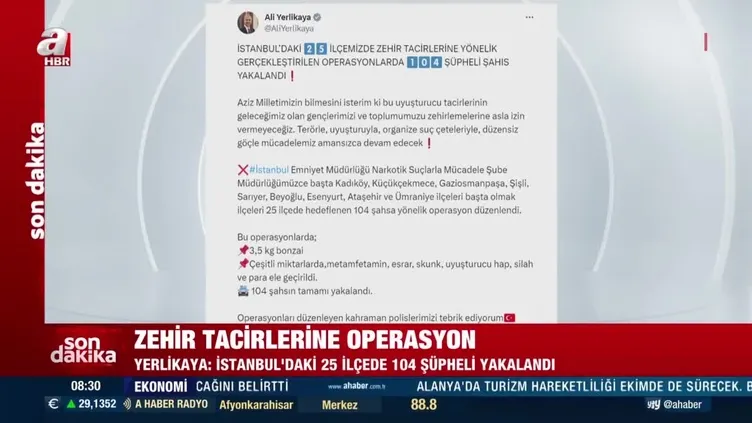 İstanbul’da zehir tacirlerine operasyon!