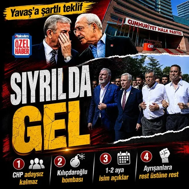 Kılıçdaroğlu cephesinden Mansur Yavaşa şartlı teklif: Kire bulaşanlardan sıyrıl da gel | Bomba: 1-2 aya aday açıklanır