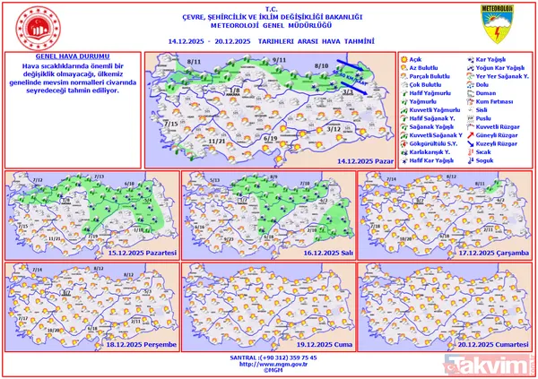 Meteoroloji haritasında işaretlendi: 15 il için kar uyarısı! Sıcaklıklar -2 dereceye düşecek - 8