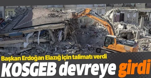 Başkan Erdoğan Elazığ için talimatı verdi! KOSGEB’ten deprem bölgesine acil destek kredisi