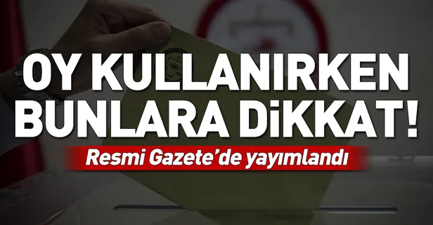 Yerel seçimler öncesi YSK kararları Resmi Gazete'de yayımlandı