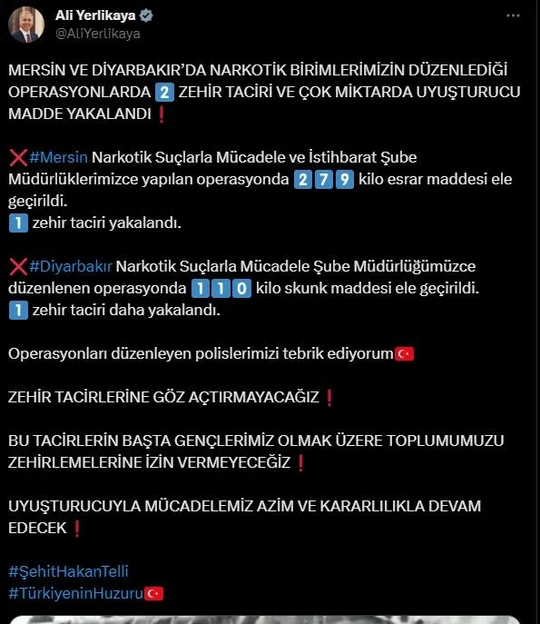 Mersin ve Diyarbakır'da uyuşturucu operasyonu! 2 zehir taciri ve çok miktarda uyuşturucu madde yakalandı-1
