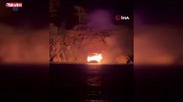 Antalya Adrasan'da tur teknesi yangını!