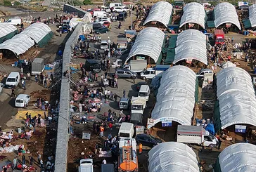 Kurban kesim alanları doldu taştı