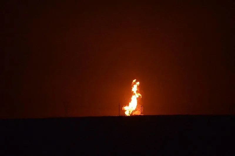 Doğalgaz boru hattında patlama-1