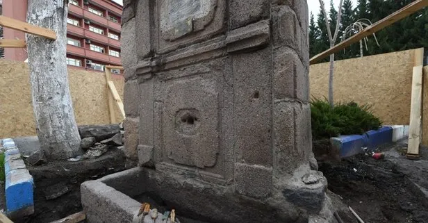Ankara’daki Ulucanlar Cezaevi önündeki 135 yıllık yıllık tarihi çeşmeden kesici aletler çıktı