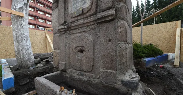Ankara'daki Ulucanlar Cezaevi önündeki 135 yıllık yıllık tarihi çeşmeden kesici aletler çıktı