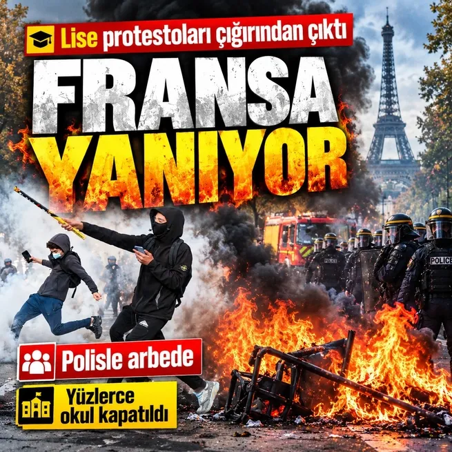 Fransada eylemler çığırından çıktı! Eğitime ara verildi