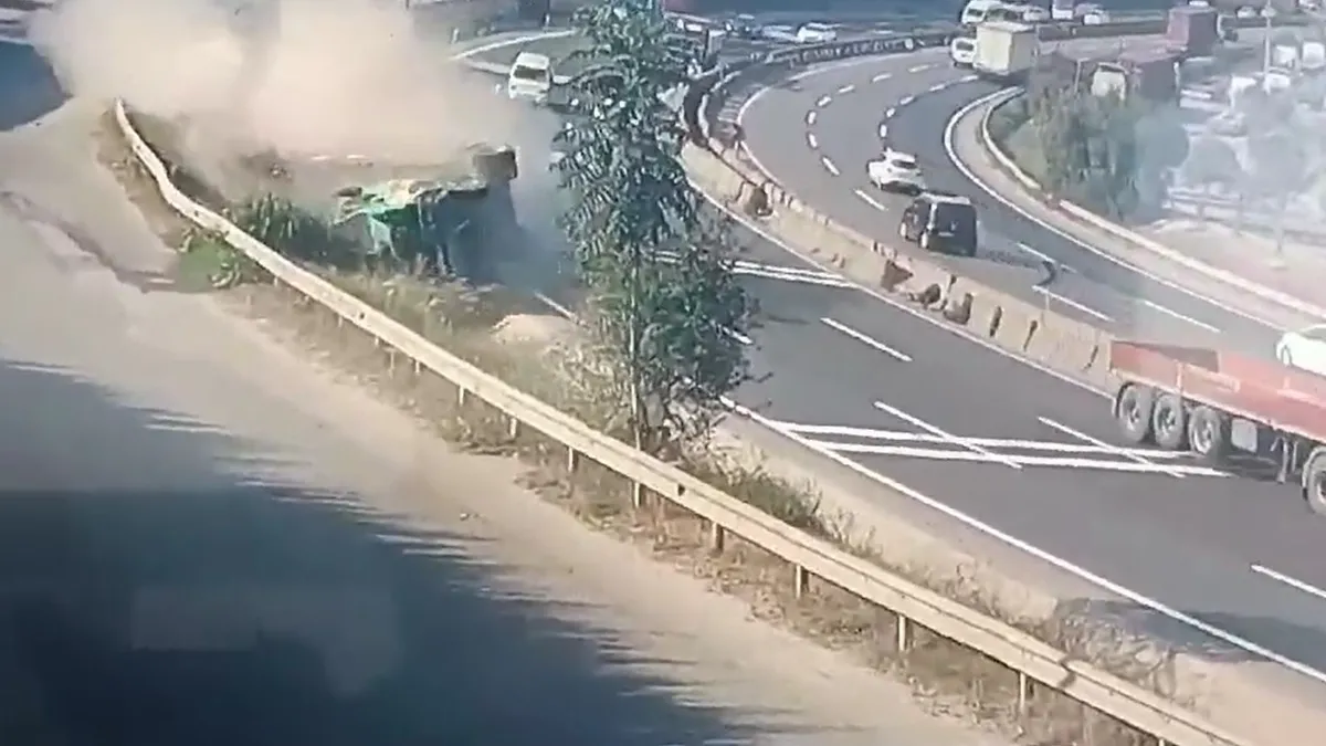 Dilovası'ndaki kaza kamerada!