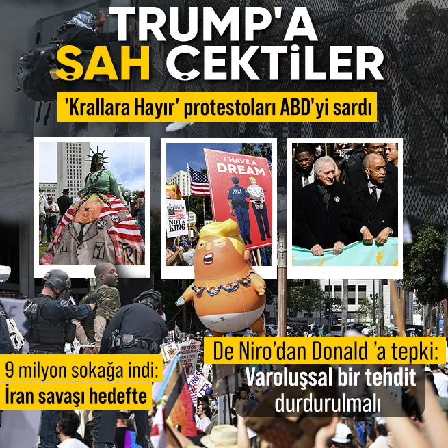 ’Krallara Hayır’ protestoları ABD’yi sardı: Hedefte Trump var