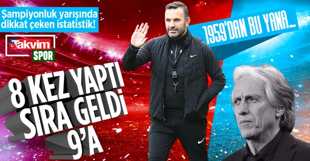 Galatasaray ve Fenerbahçe arasındaki şampiyonluk yarışında dikkat çeken istatistik! 1959'dan bu yana...