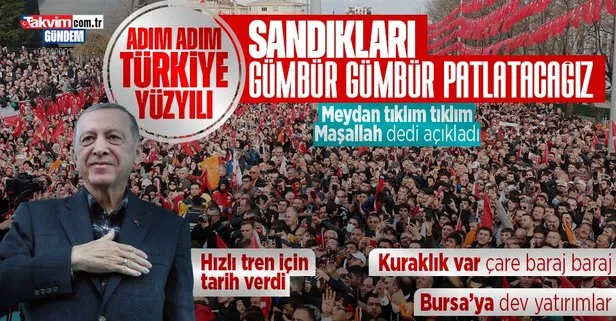 Bursa’daki yatırım günü: Açılışları Başkan Erdoğan yaptı! Hızlı tren müjdesi...
