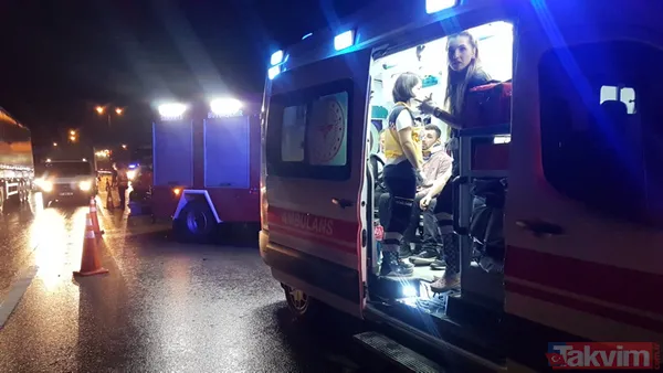 Sapanca'da TEM'i kilitleyen kaza! 5 araç birbirine girdi - 5