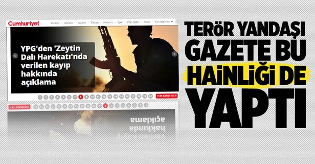 Terör yandaşı gazete bu hainliği de yaptı