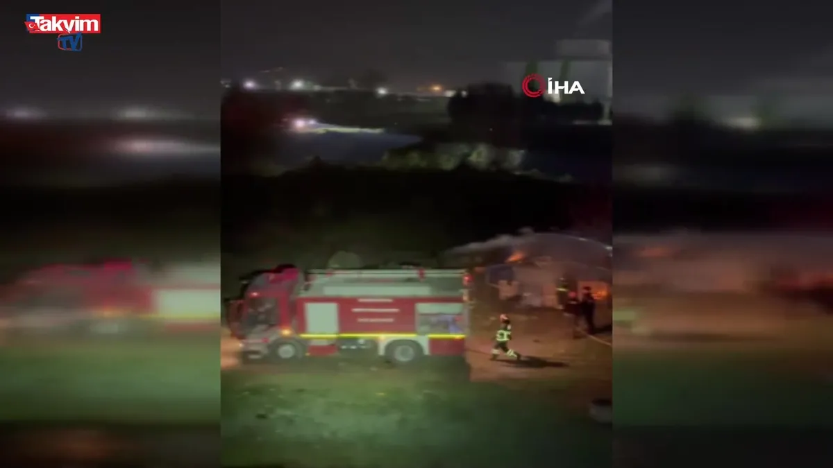 Sakarya' alkoliklerin mesken tuttuğu baraka alev alev yandı