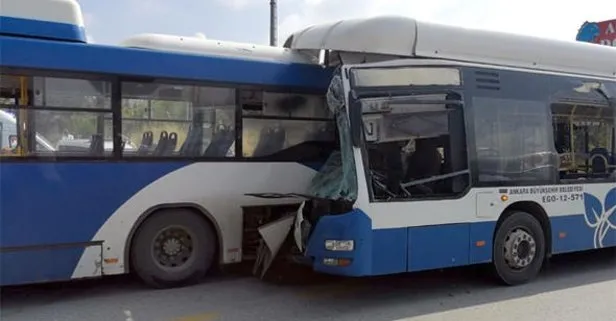 Ankara’da belediye otobüsleri çarpıştı! Ölü ve yaralılar var...