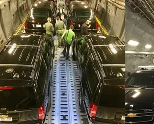 Trump’ın araçları böyle taşındı