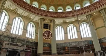 İbadete açılmasına sayılı günler kala Taksimdeki caminin içi drone ile görüntülendi