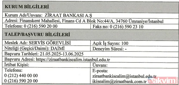 Bankalarda Çalışması Yasaklı Olmamak Sağlık Durumu Çalışmaya Elverişli Olmak Erkek Adaylar İçin Askerlik Görevini Tamamlamış Ya Da Erteletmiş Olmak