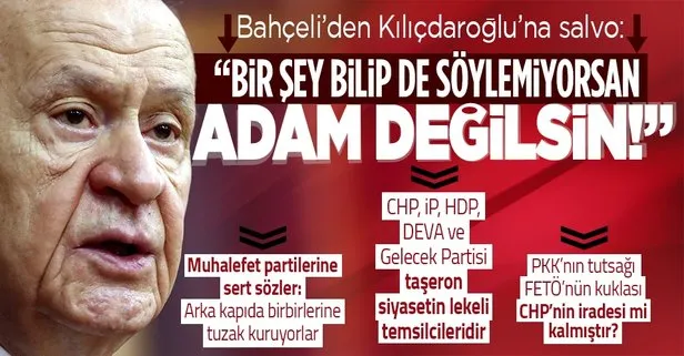 Devlet Bahçeli’den Kılıçdaroğlu’na siyasi cinayetler yanıtı: Bir şey bilip de söylemiyorsan adam değilsin