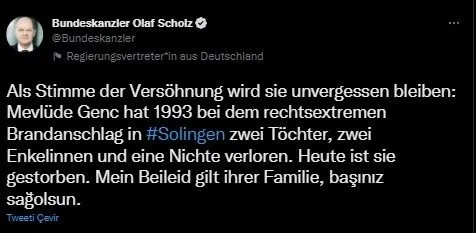 solingen-faciasinda-ailesinden-5-kisiyi-kaybetmisti-almanya-basbakani-scholz-mevlude-genc-icin-turkce-bassagli-1667161481766.jpg 'Bilge Ana' hayatını kaybetti! Almanya Başbakanı Scholz, Mevlüde Genç için Türkçe başsağlığı mesajı yayımladı-2