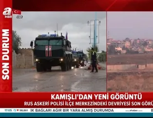 Kamışlı'dan yeni görüntü! Rus askeri polisi devriyede